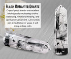 Amazing Gemstone Black Rutilated Quartz Crystal Towers ~ Natural Healing Crystal Point Obelisk for Reiki Healing & Crystal Grid (2" to 3" Inch)