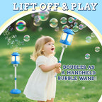 Bubble Machine for Kids Bubble Blower Maker with Lights and Music Automatic Bubble Stand Machine for Parties Birthday Wedding Toddlers Kid Summer Outdoor Toys