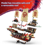 LEGO NINJAGO The Temple Bounty Building Toy - Multi-Level Boat W/6 Ninja Toy Minifigures for Kids, Ages 14+ - Model Building Kit with Display Stand - Dragons Rising Gift for Teen Boys & Girls - 71848