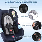 COOLBEBE Upgraded 3-in-1 Babybody Support & Strap Covers Set for Newborn Infant - Extra Soft Car Seat Insert Cushion Pad, Perfect for Carseats, Strollers, Swing, Black