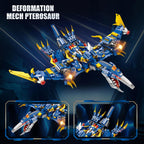 STEM 2 in 1 Pterosaur Dinosaur Building Kits, Transforming Mech Robot Building Sets for Kids Boys 6-10, Compatible with Lego Dinosaur Park World, Educational Gift Toy for Adults (511 PCS)