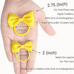 CÉLLOT Toddler Hair Accessories - 40pcs 2.75" Elastics Rubber Ribbon Bands, Bows for Baby Girls, Kids & Children
