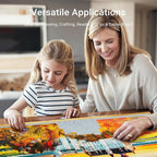 Wooden 2-in-1 Rotating & Tilting Puzzle Board for 1500 Pieces, 26"x36" Jigsaw Puzzle Table with Drawers, Cover & Lazy Susan, 60° Ergonomic Non-Slip Surface, Portable Board with 4 Sorting Trays