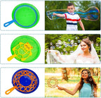 Roberly 15 Pack Bubble Wands Set with Tray Bulk Funny Bubble Making Toy for Kids - Summer Outdoor Toys & Also Gifts for Kids Birthday Games Party Favors