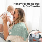 Organic Burp Cloths Baby Boy, Girl - 6-Pack Large Cotton Burping Cloths for Babies, Spit Up Rags, Super Absorbent, Ultra Soft Newborn Rag, Gender Neutral, Machine Washable, Durable (Lunaris)