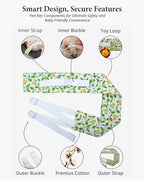 Changing Pad Strap – Soft, Adjustable & Secure Anti-Escape for Infants 0-24 Months. Universal Fit for Changing Pads & Changing Tables, Easy-Clean Fabric. Comfortable & Portable (Green)