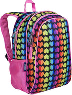 Wildkin 15-inch Kids Backpack – Durable, Padded, Adjustable for School & Travel - Rainbow Hearts