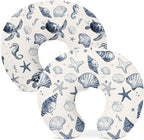 Nursing Pillow Covers 2 Pack, Breastfeeding Pillow Slipcovers Soft and Stretchy, Nursing Covers for Baby Girls Boys Newborn