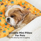 Mini Toddler Pillow with Pillowcase - 9x13 My Little Dreamy Travel Kids Pillow for Sleeping, Toddler Bed, Small, Tiny, Organic Cotton Pillowcase, Soft & Breathable,Kids 2-4 Years Old (Little Builders)