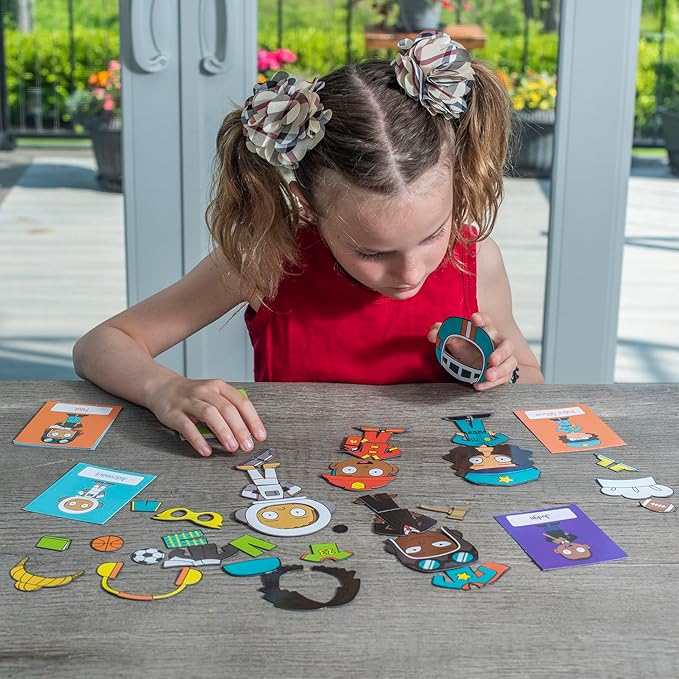 Open The Joy Magnetic Dress-up Playset for Kids - Mix and Match Magnetic Outfits, Accessories, and Characters - Ages 4 and Up