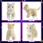 Glow Guards 14'' Light up Kitty Stuffed Animal Soft Realistic Cat Plush Toy with LED Night Lights Glow Birthday Children's Day Gifts for Toddler Kids