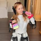 YLL Mini Karaoke Machine for Kids Adults, Portable Bluetooth Speaker with 2 Wireless Microphones, Most Popular Toys Birthday Gifts for Girls 4, 5, 6, 7, 8, 9, 10, 11, 12+ Years Old Toddler Teens（Rose）