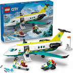 LEGO City Emergency Air Ambulance Airplane Building Toy for Kids - Pretend Play Rescue Airplane Model for Boys & Girls, Ages 6+ - Building Blocks W/Hero Minifigures - Gift Idea for Birthdays - 60465