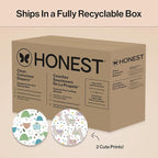 The Honest Company Clean Conscious Diapers for Delicate Skin | Up to 100% Leakproof | Hypoallergenic, Fragrance Free | Gender Neutral | Super Club Box, Size 1 (8-14 lbs), 136 Count (Prints May Vary)