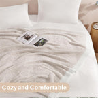 WRENSONGE Throw Blanket Cationic Dyeing Taupe Soft Cozy Fluffy Warm Hand Made Weave Throw Blankets for Couch, Sofa, Chair, Bed, Camping, Picnic, Travel Lightweight Bed Blanket - 60"*80"