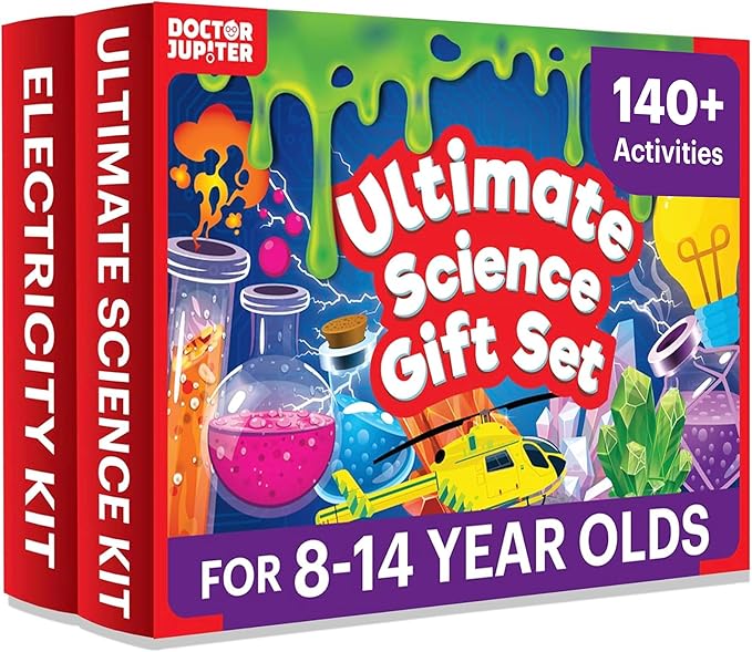 Doctor Jupiter Ultimate Science Gift Set of Science Kit, Electricity Kit for Kids Age 8-12 | Birthday Gifts for Boys & Girls of 8,9,10,11,12,13,14 Year Olds | STEM Learning & Education Toys