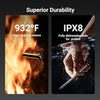 Wireless Bluetooth Smart Meat Thermometer: Standalone Base, Smart WiFi Thermometer with Sub-1G, 6 Sensors NIST Certified Accuracy, 2 Probes, for BBQ, Grill, Oven, Smoker, Rotisserie