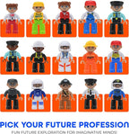 Playmags Large Magnetic Figures Community Set of 15 Pieces – 3” Play People Perfect for Magnetic Toys Building Blocks - STEM Learning Toys for Kids – Magnet Tiles Expansion Accessories Pack