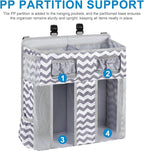 Accmor Changing Table Diaper Organizer, Hanging Diaper Caddy Organizer Stacker for Cribs Changing Table Playard Wall Baby Essentials Storage, Stripe