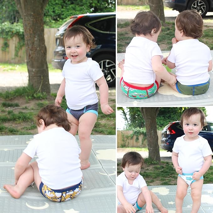 BIG ELEPHANT 6-Pack Potty Training Pants – 100% Cotton Absorbent Toddler Underwear for Boys and Girls (12M-10Y)