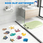UNEEDE Kids Bathtub Mat with 24PCS Non Slip Bathtub Stickers, Non Slip Shower Mat for Toddlers, Washable Anti Slip Tub Surface, Soft Rubber Mat for Bathtub Shower, Waterproof Bathtub Essentials
