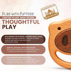 100% Wooden Baby Toy | No Paint, No Plastic | Eco-Friendly Rattle for 0–6 Months