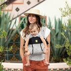 LÍLLÉbaby Complete All Seasons Ergonomic 6-in-1 Baby Carrier Newborn to Toddler - with Lumbar Support - for Children 7-45 Pounds - 360 Degree Baby Wearing - Inward & Outward Facing - Salt and Pepper