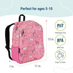 Wildkin 15-inch Kids Backpack – Durable, Padded, Adjustable for School & Travel - Wild Horses