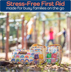 KeepGoing Travel First Aid Kit for Kids – 130 Pc. for Car, Home, Purse, Diaper Bag & Backpack with Latex-Free Bandages - Mini First Aid Kit Travel Size TSA-Approved