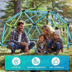 Easyego Climbing Dome, 10FT Jungle Gym with Swing for Kids 3 to 10 Outdoor Play Equipment, Supports 800lbs Toddler Play Set, Anti-Rust & Easy Assembly, Gift for Boys Girls