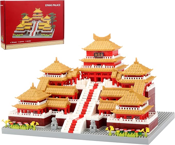 Chinese Architecture Micro Building Blocks Set Epang Palace 3050PCS Creative Toy Building Sets Best Present for Adults and Kids Age 14+