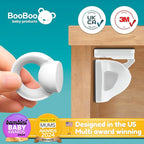 Booboo® Magnetic Child Safety Cupboard Locks for Children x10 Locks + x1 Key, Baby Proofing for Kitchen, Cabinets and Drawers, 30 Second Install No Drilling 3M Adhesive (10 Pack)