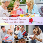 Keyboard Fidget Toys for Adults Keyboard Clicker with LED Light Keychain Fidget Sensory Fun Toys for Anxiety Decompression (Love, 1P)