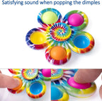 Nutty Toys Fidget Spinner Dimple Popper Sensory Toy - Top Stress & Anxiety Relief Gifts 2024 Unique Christmas Stocking Stuffers Idea for Toddler Kids & Adults Best Teen Girl Teenage Boys Tween Present