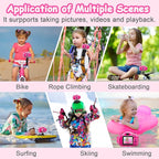 Agoigo Kids Waterproof Camera - Children Underwater HD Video Digital Camcorder, Portable Travel Toy for Toddler - Ideal Christmas Birthday Gifts for Boys Girls Age 3-12 with 32GB Card (Rose Red)