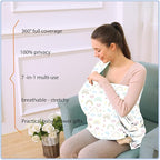 Car Seat Covers for Babies - Multi- use Nursing Carseat Canopy, Breastfeeding Covers, Baby Shower Gifts for Boys and Girls (Rainbow)