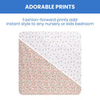 Delta Children 100% Cotton Flannel Baby Receiving Blankets for Girls and Boys – 30x30 Inches (Pack of 2), Pink Floral