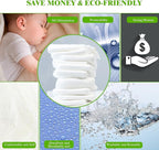 Prefold Cloth Diapers 100% Cotton, Fasoar 3Ply Washable Diapers for Babies to Toddlers Multi-Use (10-35 lbs) 10/12 Count… (10)