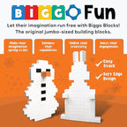 Big Blocks for Kids Ages 4-8 — Indoor & Outdoor Blocks Kids Games — White Large Building Blocks - 48 pc