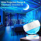 One Fire Northern Lights Projector,16Color Galaxy Projector for Bedroom, 15 White Noise Galaxy Light Projector, 5Moon Star Projector, Bluetooth Aurora Light Projector, Remote Timer Star Lights