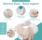 QSTEHEML Nursing Pillow for Breastfeeding - Adjustable Breastfeeding Pillows for Women with More Support & Removable Cover, Baby Feeding Pillow for Newborn Moms and Baby Essentials,Beige