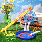 Lenwen 16 Pcs Giant Bubble Wands Kit Big Maker Toy Large Gigantic Bubble Wands with Refill and Tray for Summer School Birthday Outdoor Playtime Fun Activity Party Favors (Various)