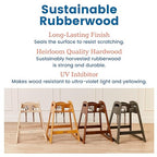 ECR4Kids ASATT Highchair, Toddler Chair, Dark Walnut