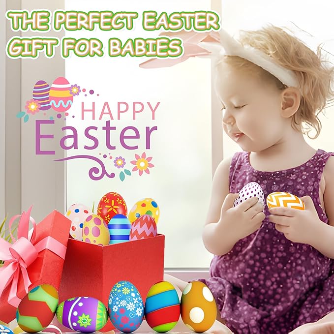 Montessori Toys - Sensory Balls for Toddlers, Multiple Textures Colorful Sensory Toys for Babies 1-3, Hand Catching Baby Balls, Baby Rattle 3-6 Months