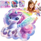 45pcs Unicorn & Mermaid Double-Sided Floor Puzzles, Ages 3-8, 27.6x32 In, Waterproof, EVA Material, Jumbo Jigsaw Puzzle, 1 Set of 45 Pieces