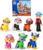 Paw Patrol Fire Rescue Team Pack with 7 Collectible Action Figures, Including Ryder & 6 Pups, Kids Toys for Boys & Girls Ages 3 and Up