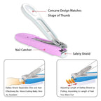 PAFASON Baby Safety Nail Clipper Cutter Trimmer with Nail Catcher and Baby Glass Nail File, Czech Float Glass, Stainless Steel Ideal Gift for Young Children Infant, Newborns Toddlers