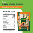 Real Food Blends Select Turkey, Pears & Pumpkin – Pureed Food Meal for Feeding Tubes, 9.4 oz Pouch (Pack of 12 Pouches)