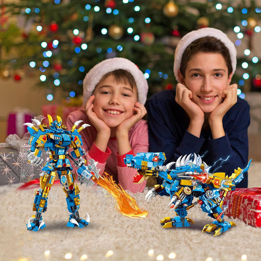 STEM 2 in 1 Spinosaurus Dinosaur Building Kits, Transforming Mech Robot Building Sets for Kids Boys 6-10, Compatible with Dinosaur, Educational Gift Toy for Adults (502 PCS)