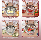 Food Mill with 3 Grinding Milling Discs,Bowl & Milling Handle Safe Stainless Steel meal grinder Perfect food mill for tomato, Potato Masher, Vegetable Chopper, Baby Food Processor (Silver)